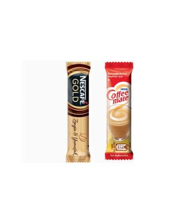 Nescafe Gold 2 Gr 50 Pieces + Nestle Coffee Mate 5 Gr 50 Pieces Intense Coffee Taste Special Price