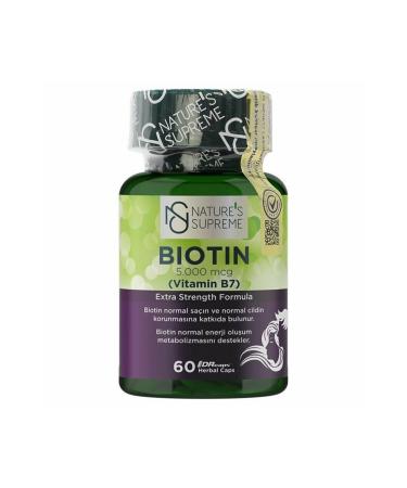 Natures Supreme Biotin 5000 Mcg 60 Capsules