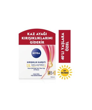 NIVEA 45+ Age Specific Face Care Cream Anti-Wrinkle - Buy Online on GoSupps.com