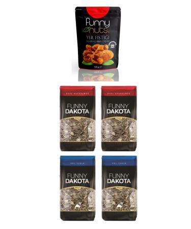 Funny Nuts Mini Chat Pack - Dakota Sunflower Seeds - Jalapeno Flavored Peanuts