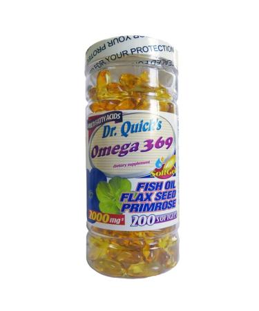 Dr Quicks Omega 3.6.9 Flax Seed Oil Primrose Oil 200 Softgel