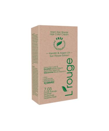 L'ROUGE L'rouge Ammonia-Free Organic Cream Hair Colors Hazelnut Shell