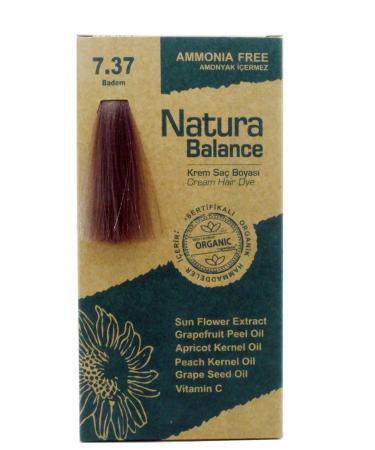 NATURABALANCE Hair Dye - Organic Certified No:7.37 Almond
