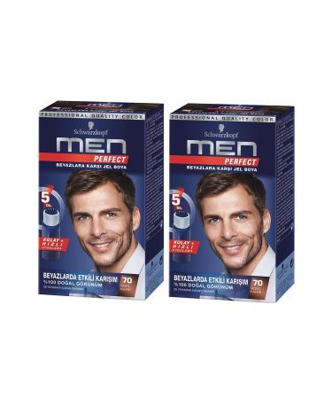 Schwarzkopf Perfect Men 70 Dark Brown Hair Dye X 2 Pieces