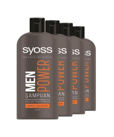 Syoss 4 Pieces Men Power Shampoo 500 ml