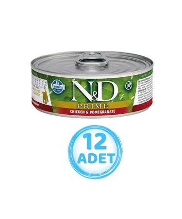 N & D Nd Chicken and Pomegranate Kitten Canned Food 70 gr (12 Pieces)