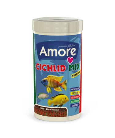 AMORE Cichlid Mix Granules 1000ml Mixed Malawi Cichlid Fish Food