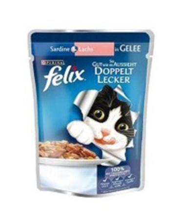 FELIX Adult Cat Pouch with Salmon and Sardines 6 Pcs Advantage Package