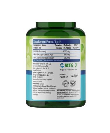 Natures Supreme Omega 3 1000 Mg 60 Capsules - Buy Online on GoSupps.com