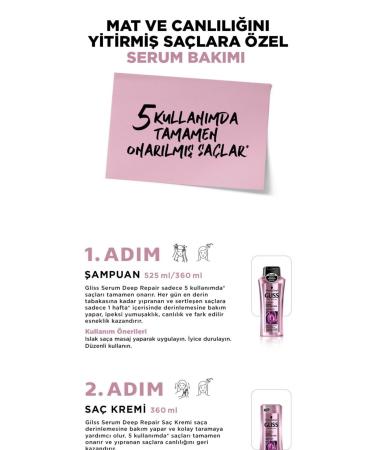 Gliss Serum Deep Repair Shampoo 525 ml X 3 Pieces - Buy Online on GoSupps.com