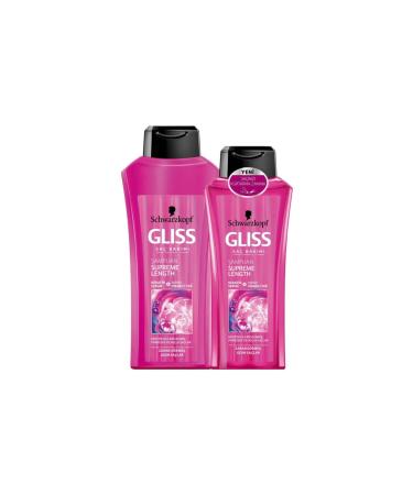 Gliss Supreme Length Shampoo 525 ml + Shampoo 360 ml
