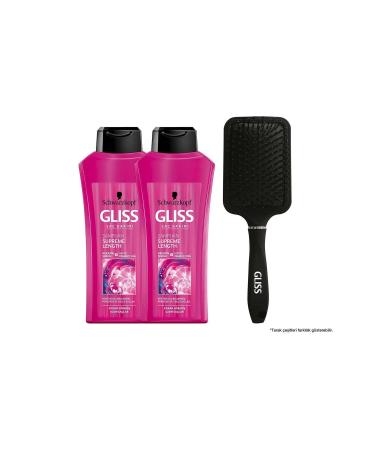 Gliss Supreme Length 525 ml Shampoo x 2 + Comb