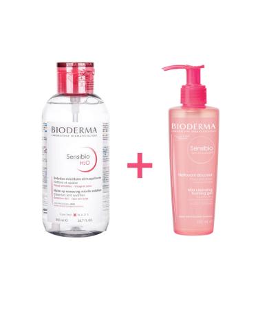 Bioderma Sensibio H2O 850 ml & Sensibio Foaming Gel 200 ml 3701129801642-F