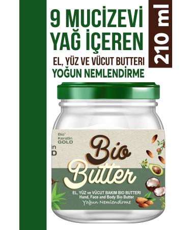 Bio Keratin Gold Bio Butter Skin Care Oil Containing 9 Oils 210 Ml