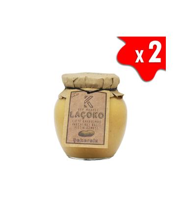 LA OKO 700 Grams Sugar-Free Additive-Free Gluten-Free Double Roasted Pieces Honey Peanut Butter