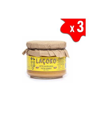 LA OKO 825 Grams Sugar-Free Additive-Free Gluten-Free Vegan Natural Double Roasted Peanut Butter