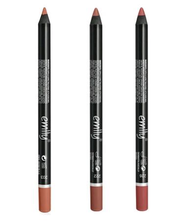 Golden Rose Emily Lip Pencil Set of 3 No: 203-222-226 - Buy Online on GoSupps.com