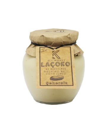 LA OKO La oko 350 grams Sugar-free additive-free gluten-free Lightly Roasted (RAW) Peanut Butter with Honey and Chips