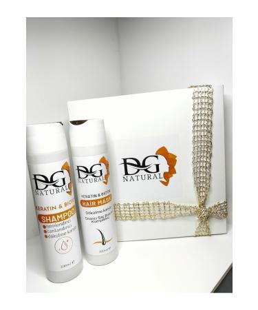DG NATURAL Keratin & Biotin Mask and Shampoo Hair Care Set Gift Box