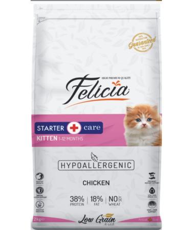 Felicia Kitten Chicken Low Grain Hypoallergenic Cat Food 2 Kg.