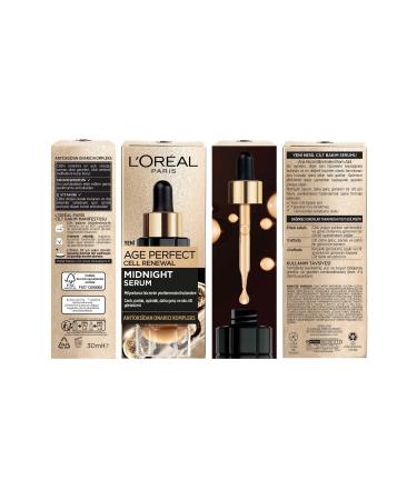 L'Oreal Paris Loreal Midnight Night Serum Skin Renewal Midnight Skin Appearance Revitalizing Effect 30ml X2 2pcs