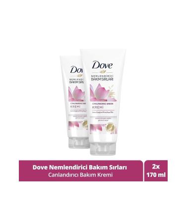 Dove Lotus Flower and Rice Water Extract Revitalizing Hair Care Cream 170 Ml X 2