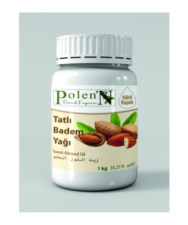 pollen'n flower&fragrance Sweet Almond Oil 1 Kg 1 Lt Pure Raw Material