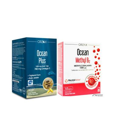 Ocean Plus Omega 3 1200 Mg 30 Capsules + Methyl B12 1000 g Spray 10 Ml