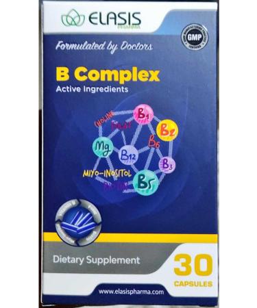 ELAS S PHARMA Elasis (Vitamin B Complex) B Complex 30 Capsules 2 Pack - Buy Online on GoSupps.com