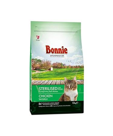 Bonnie Dry Cat Food Chicken Adult Neutered All Ages And Breeds 1.5 Kg - Buy Online on GoSupps.com