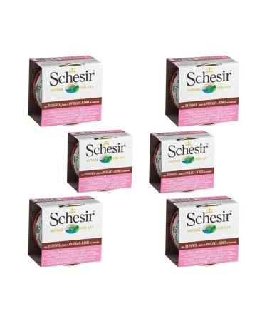 Schesir Canned Tuna and Chicken Adult Cat Food 85 Gr X 6 Pieces