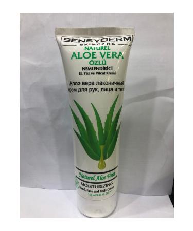 Sensyderm Skincare Aloe Vera Extract Hand Face and Body Cream 250 Ml