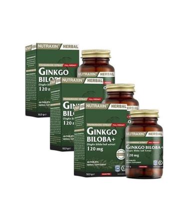 Nutraxin Ginkgo Biloba 120 Mg 60 Tablets 3 Pack