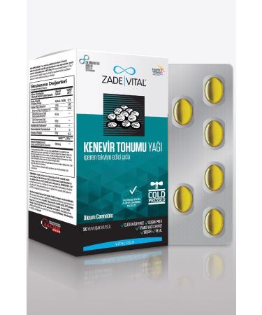 Zade Vital Hemp Seed Oil 30 Capsules Kzmprt