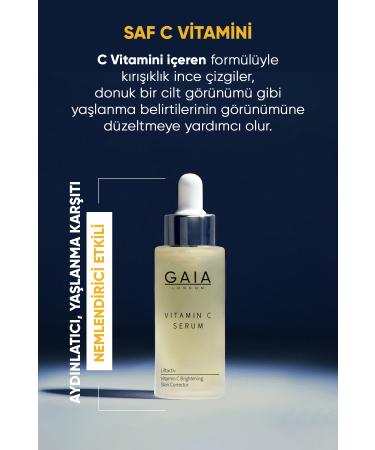 Gaia London Brightening Revitalizing and Brightening Tone-Equalizing Vitamin C Serum 50ml - Buy Online on GoSupps.com