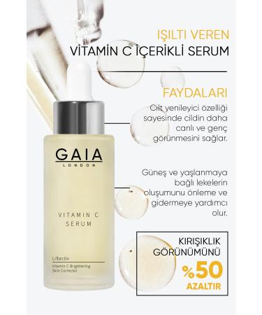 Gaia London Brightening Revitalizing and Brightening Tone-Equalizing Vitamin C Serum 50ml - Buy Online on GoSupps.com