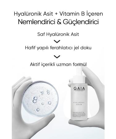 Gaia London Intensive Moisturizing Care Serum (HYALURONIC ACID 2% B5) Hyaluronic Serum for All Skin Types 50ml. - Buy Online on GoSupps.com