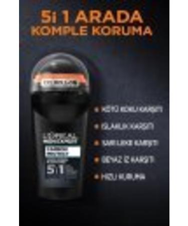 L'Oreal Paris Men Expert Super Carbon Protect Anti Perspirant 5 in 1 Men Roll On 50 / Ml - Buy Online on GoSupps.com