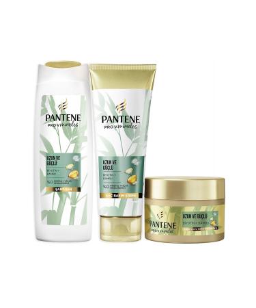 Pantene Long and Strong Bamboo and Biotin Hair Care Set (Shampoo 400 Ml + Conditioner 275 Ml + Mask 160 Ml) - Buy Online on GoSupps.com