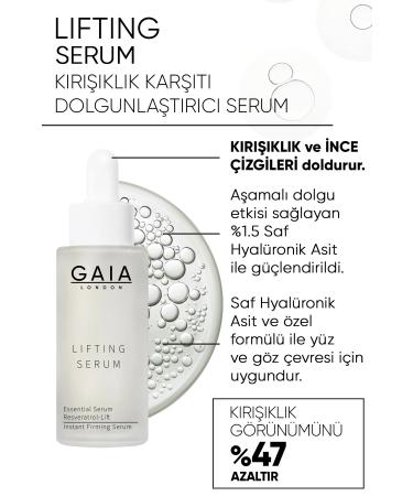 Gaia London Anti-Aging and Anti-Wrinkle Plumping Lifting Serum 50ml. - Buy Online on GoSupps.com