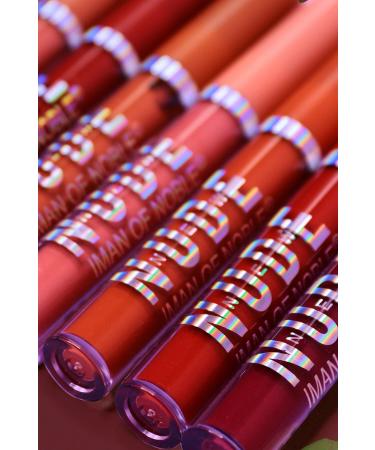 IMAN OF NOBLE 8-Pack New Nude Oval Packaging Coffee Tones Matte Liquid Lipstick - Buy Online on GoSupps.com