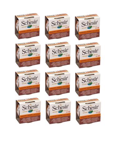 Schesir Tuna and Salmon Cat Canned Food 70 Gr. X 12 Pieces