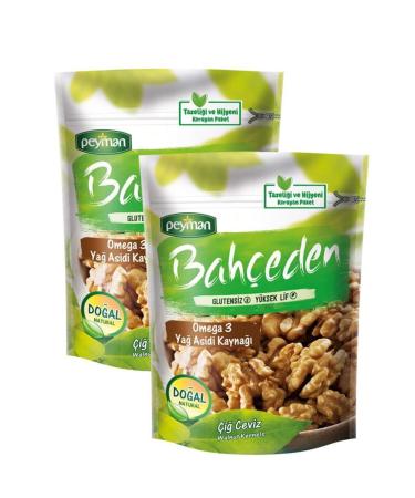 Peyman Bah eden Natural Raw Walnuts 140 Gr X 2 Pieces
