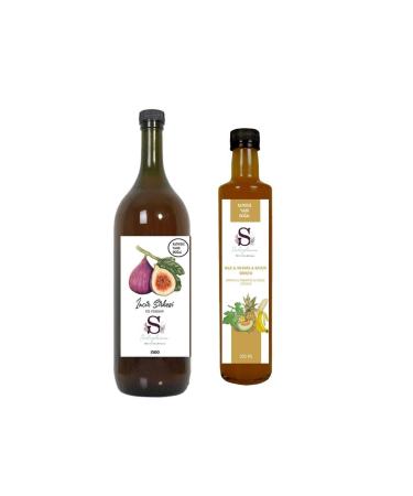 S heylaana Natural Fig Vinegar 1500 ml and Natural Banana & Pineapple & Melon Vinegar 500 ml