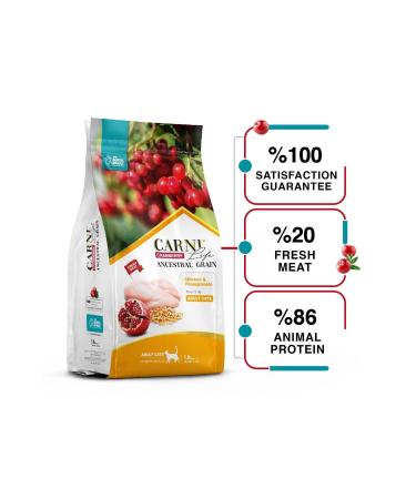CARNI LIFE Carni Chicken Pomegranate Low Grain Adult Cat Food 1.5 Kg