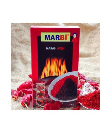 Marbi Kahramanmara Red Very Hot Pepper Flakes (470 gr)