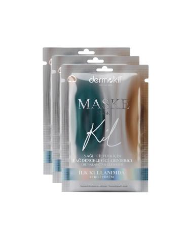 Dermokil Oil Balancing Purifying Face Mask 15 Ml X 3 Pieces