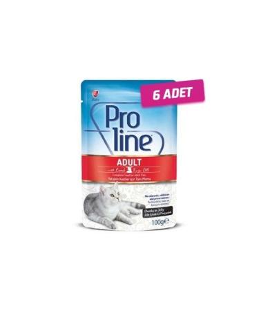 Proline 6 Pieces - Proline Lamb Meat Jelly Pouch Adult Cat Canned Food 100 Gr