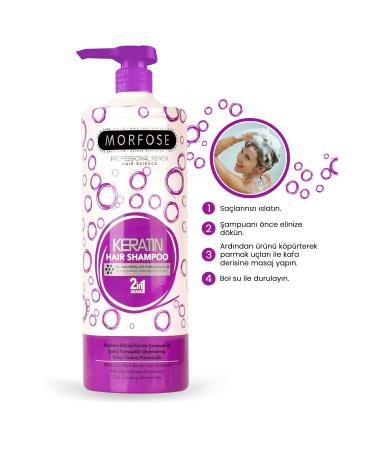 Morfose Keratin Shampoo 1000 ml 2 Pieces - Buy Online on GoSupps.com