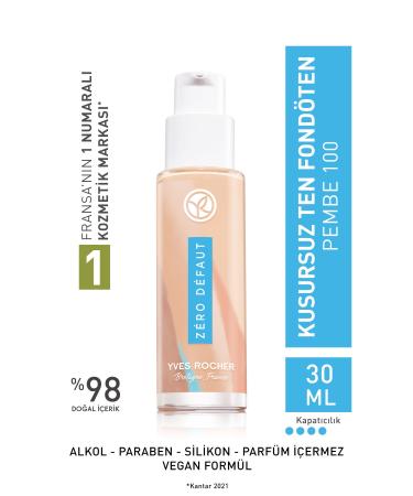 Yves Rocher Flawless Skin Foundation - Pink 100 30ml-92186